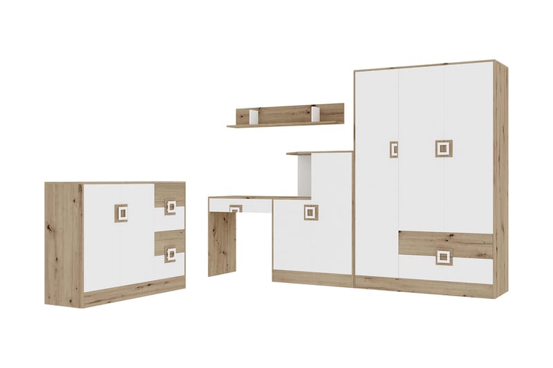 Klacksberg Kontormöbelset - Trä/Natur/Vit - Möbler - Kontorsmöbler - Möbelset för kontor