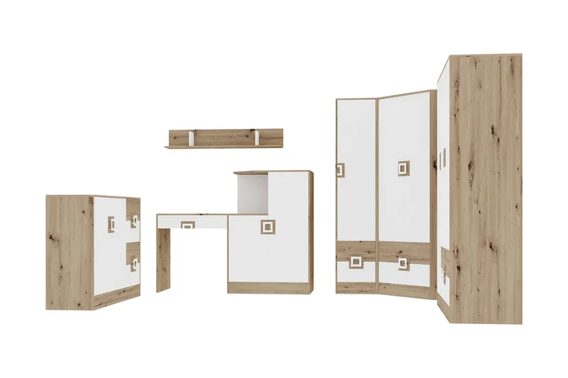 Klacksberg Kontormöbelset - Trä/Natur/Vit - Möbler - Kontorsmöbler - Möbelset för kontor