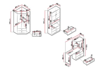 Möbelset för Kontor NERO - Natur/Vit/Grå - Möbler - Kontorsmöbler - Möbelset för kontor