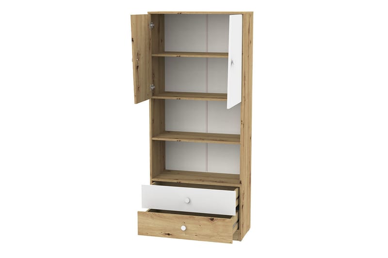 Möbelset för Kontor NERO - Natur/Vit/Grå - Möbler - Kontorsmöbler - Möbelset för kontor