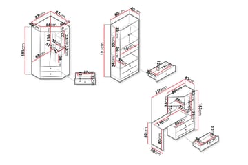 Möbelset för Kontor Staton - Natur/Vit/Grå - Möbler - Kontorsmöbler - Möbelset för kontor