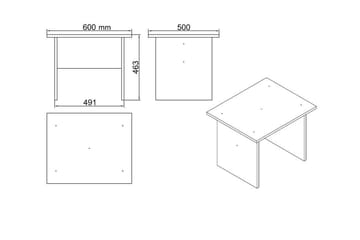 Möbelset Kontor Risina - Teak/Antracit - Möbler - Kontorsmöbler - Möbelset för kontor