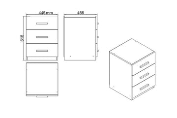 Möbelset Kontor Risina - Teak/Antracit - Möbler - Kontorsmöbler - Möbelset för kontor