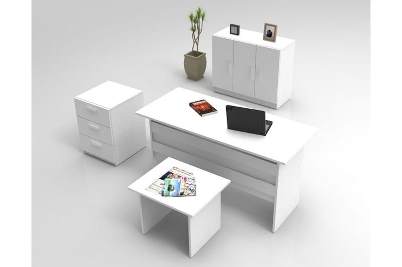 Möbelset Kontor Risina - Vit - Möbelset för kontor