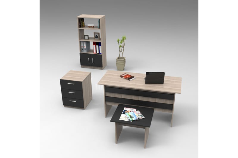 Sanjoan Möbelset Kontor - Natur/Svart - Möbler - Kontorsmöbler - Möbelset för kontor