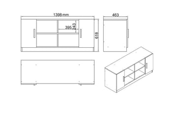 Saratella Möbelset Kontor - Teak/Antracit - Möbler - Kontorsmöbler - Möbelset för kontor