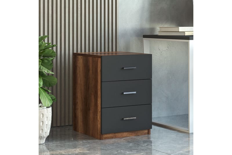 Valladbla Möbelset Kontor - Teak/Antracit - Möbler - Kontorsmöbler - Möbelset för kontor
