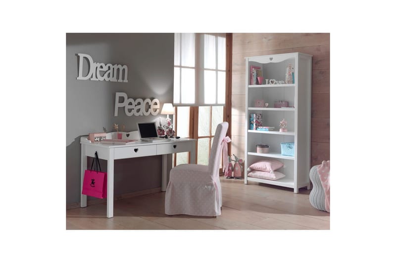 Skrivbord med bokhylla Amori Vit - Möbler - Kontorsmöbler - Möbelset för kontor