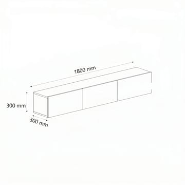 Adilen TV-bänk 180x30x30 cm - Travertin och valnöt - Möbler - TV- & Mediamöbler - TV bänk & mediabänk
