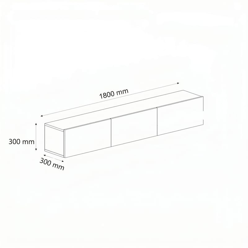 Adilen TV-bänk 180x30x30 cm - Travertin - Möbler - TV- & Mediamöbler - TV bänk & mediabänk