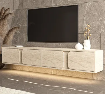 Adilen TV-bänk 180x30x30 cm - Travertin - Möbler - TV- & Mediamöbler - TV bänk & mediabänk
