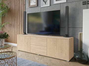 Agawal Tv-bänk 141 cm - Brun - Möbler - TV- & Mediamöbler - TV bänk & mediabänk