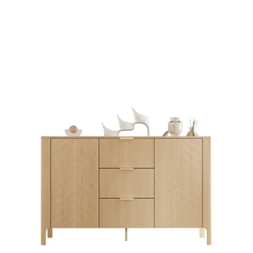 Aggarwal Skänk 154 cm i Mörkt Trä - Beige - Förvaring - Förvaringsmöbler - Sideboard & skänk