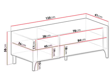Aggarwal Tv-Bänk 135 cm - Möbler - TV- & Mediamöbler - TV bänk & mediabänk