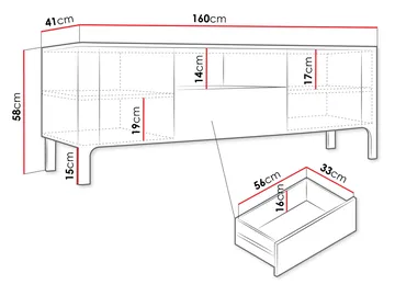 Aggarwal Tv-Bänk 160 cm - Möbler - TV- & Mediamöbler - TV bänk & mediabänk