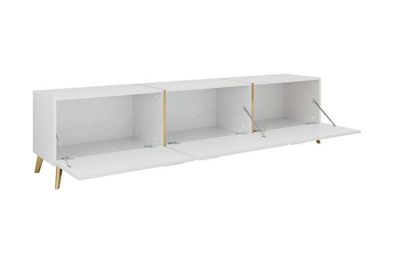 Akihiko Tv-bänk 204 cm - Vit - Möbler - TV- & Mediamöbler - TV bänk & mediabänk