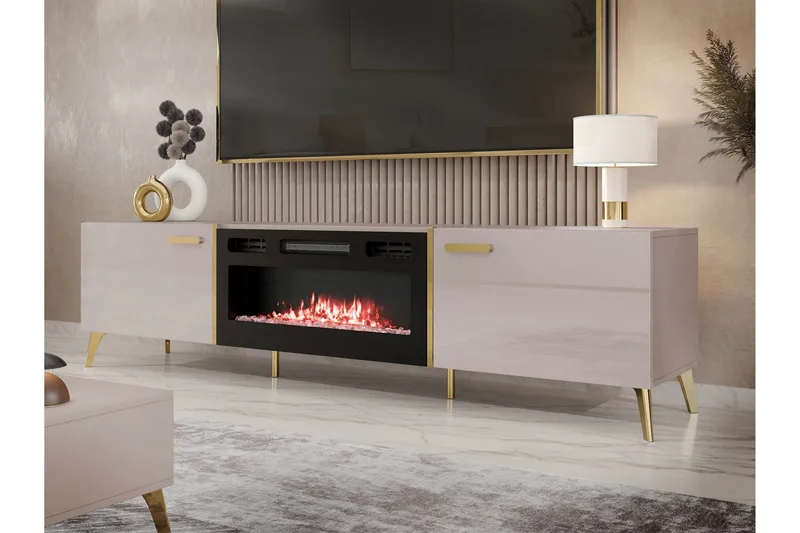 Akihiko Tv-bänk 214 cm - Cashmere - Möbler - TV- & Mediamöbler - TV bänk & mediabänk