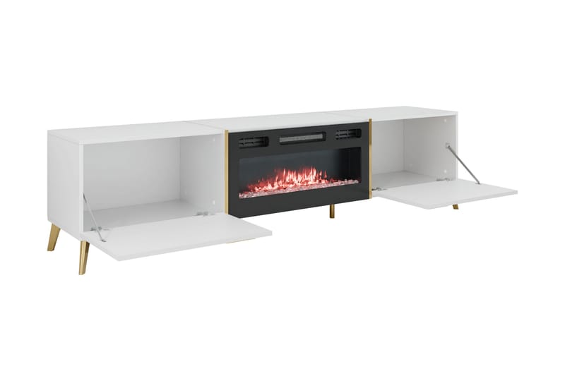 Akihiko Tv-bänk 214 cm - Vit - Möbler - TV- & Mediamöbler - TV bänk & mediabänk