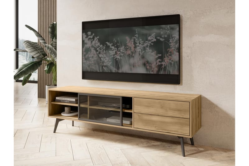 Akihiro Tv-bänk 181 cm - Brun - Möbler - TV- & Mediamöbler - TV bänk & mediabänk