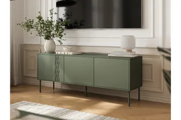 Akiko Golvstående TV Bänk 150 cm med Förvaring i Målat Trä - Grön - Möbler - TV- & Mediamöbler - TV bänk & mediabänk