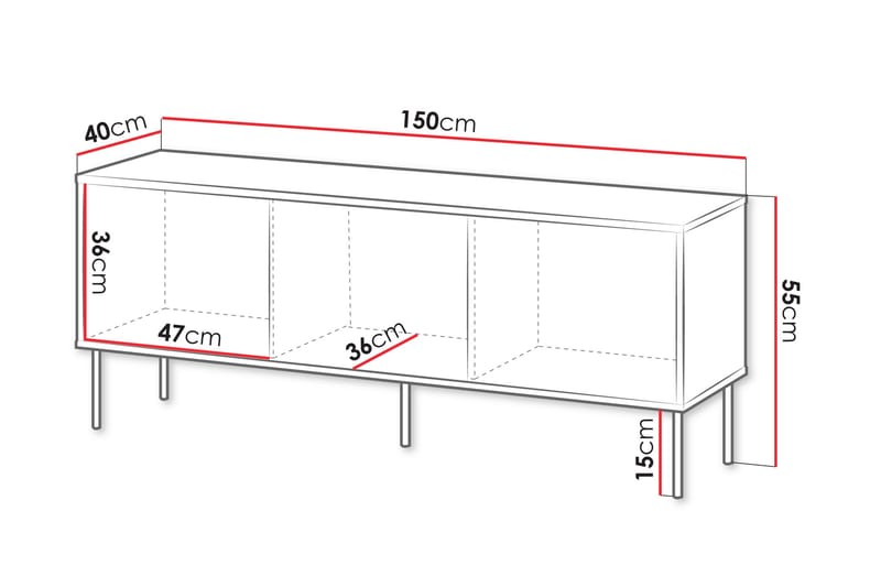 Akiko Tv-bänk 150 cm - Beige - Möbler - TV- & Mediamöbler - TV bänk & mediabänk