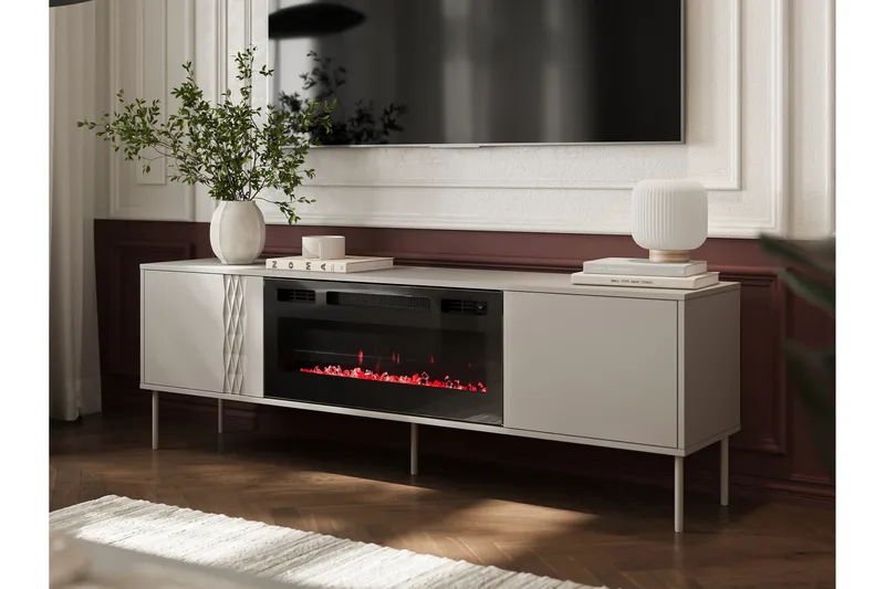 Akiko Tv-bänk 180 cm - Beige - Möbler - TV- & Mediamöbler - TV bänk & mediabänk