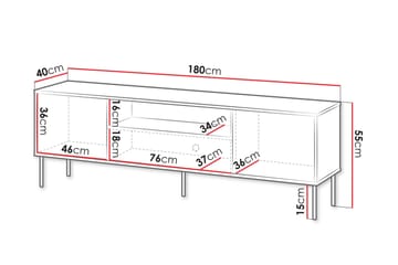 Akiko Tv-bänk 180 cm - Grön - Möbler - TV- & Mediamöbler - TV bänk & mediabänk