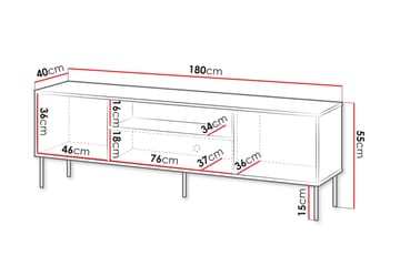 Akiko Tv-bänk 180 cm - Grön - Möbler - TV- & Mediamöbler - TV bänk & mediabänk