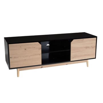 Alaro TV-bänk 150 cm - Svart med ekfärgade fronter/ben - Möbler - TV- & Mediamöbler - TV bänk & mediabänk