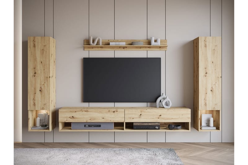Amadeo Tv-möbelset - Brun - Möbler - TV- & Mediamöbler - TV-möbelset