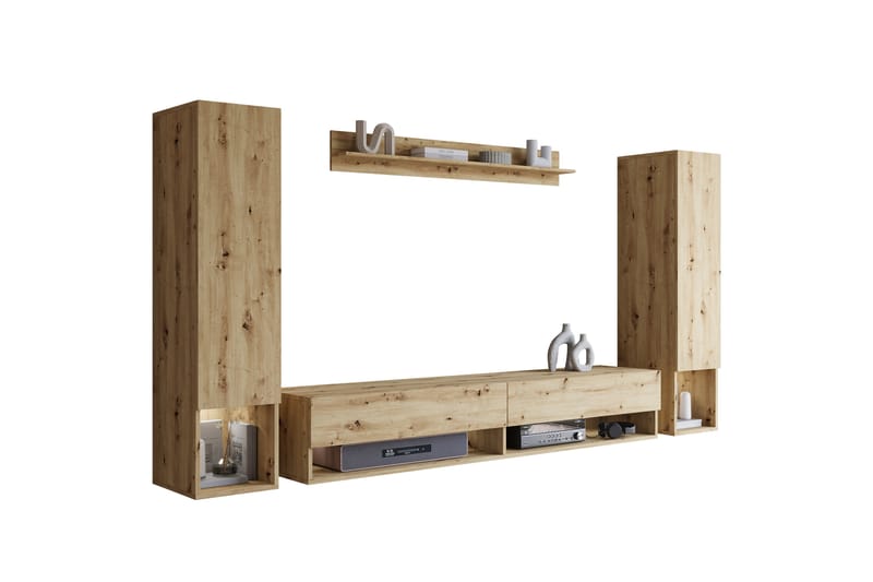 Amadeo Tv-möbelset - Brun - Möbler - TV- & Mediamöbler - TV-möbelset