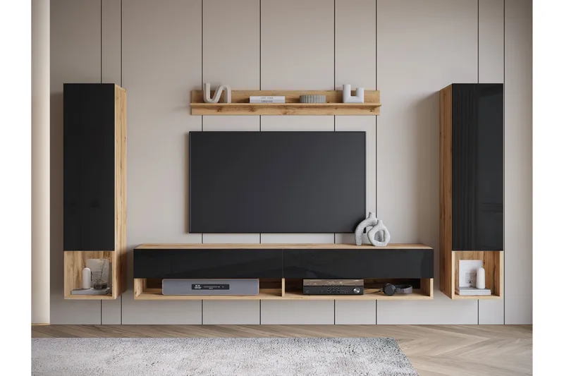 Amadeo Tv-möbelset - Brun/Svart - Möbler - TV- & Mediamöbler - TV-möbelset