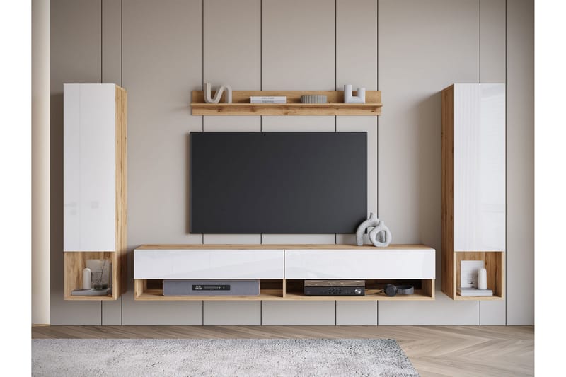 Amadeo Tv-möbelset - Brun/Vit - Möbler - TV- & Mediamöbler - TV-möbelset
