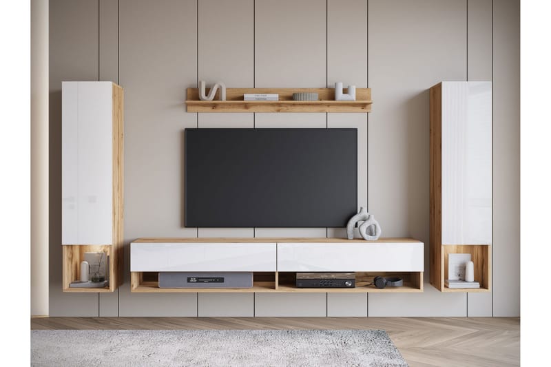 Amadeo Tv-möbelset - Brun/Vit - Möbler - TV- & Mediamöbler - TV-möbelset