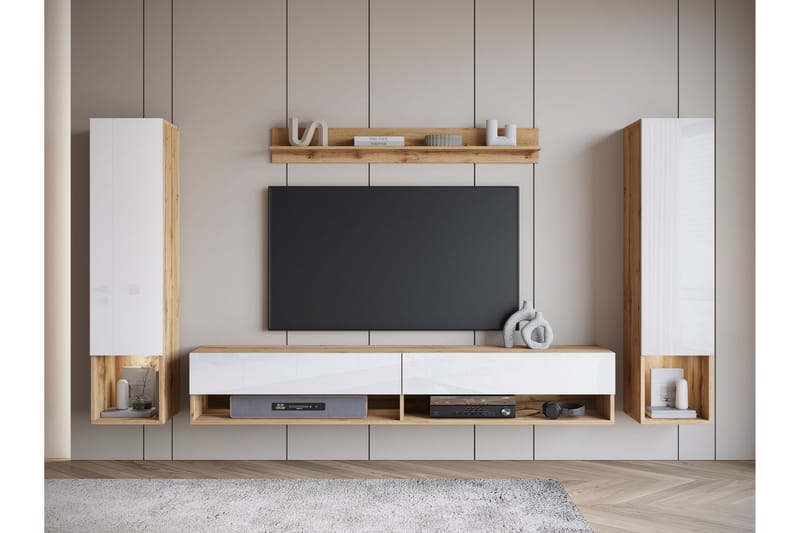 Amadeo Tv-möbelset - Brun/Vit - Möbler - TV- & Mediamöbler - TV-möbelset