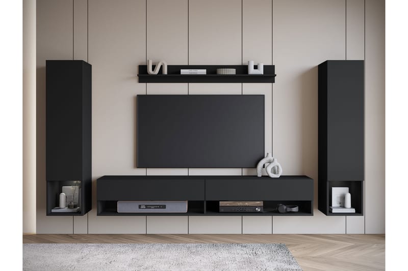 Amadeo Tv-möbelset - Svart - Möbler - TV- & Mediamöbler - TV-möbelset