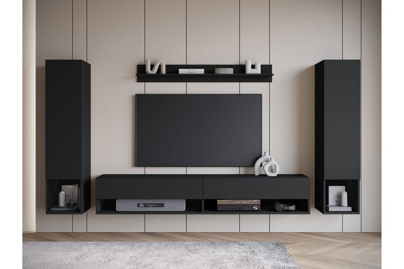 Amadeo Tv-möbelset - Svart - Möbler - TV- & Mediamöbler - TV-möbelset