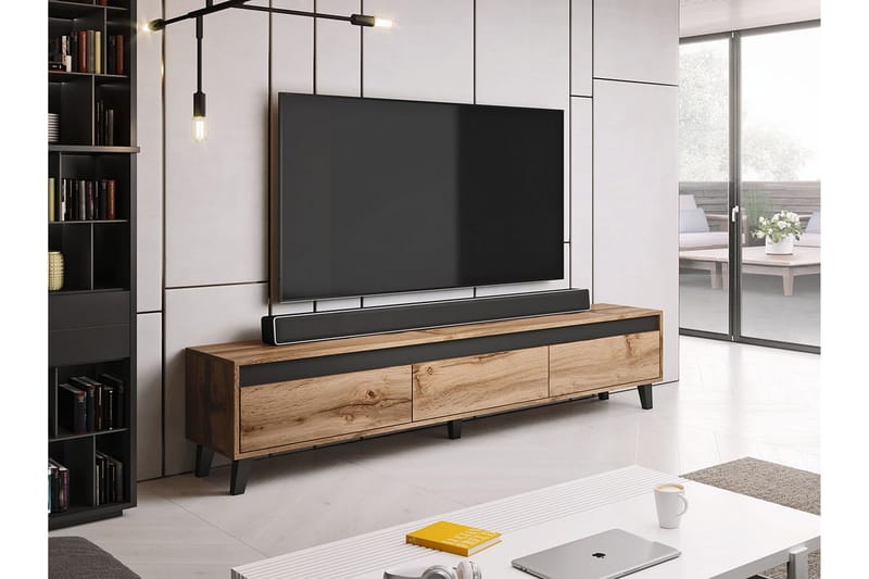 Amshyttan Tv-bänk 185 cm - Brun - Möbler - TV- & Mediamöbler - TV bänk & mediabänk