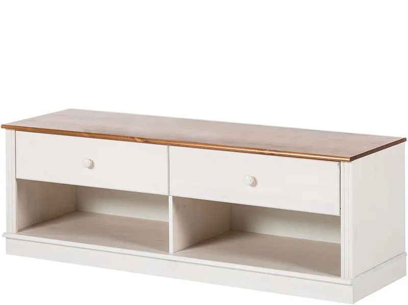 Anita Tv-bänk 137 cm, Vit/honung