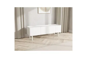 Anno Golvstående TV Bänk 160 cm med Förvaring i Målat Trä - Vit - Möbler - TV- & Mediamöbler - TV bänk & mediabänk