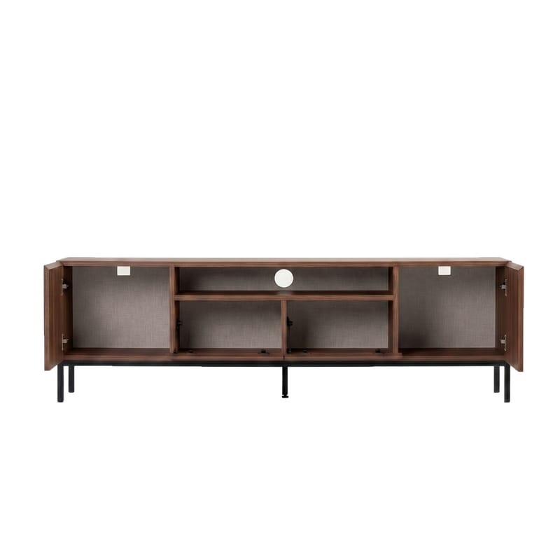 Arvold TV-bänk 160x50x35 cm - Milano Walnut och svart - Möbler - TV- & Mediamöbler - TV bänk & mediabänk