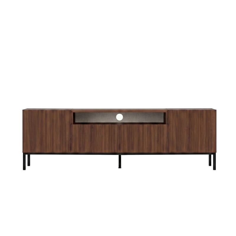 Arvold TV-bänk 160x50x35 cm - Milano Walnut och svart - Möbler - TV- & Mediamöbler - TV bänk & mediabänk