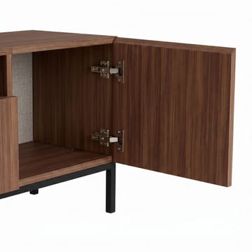 Arvold TV-bänk 160x50x35 cm - Milano Walnut och svart - Möbler - TV- & Mediamöbler - TV bänk & mediabänk