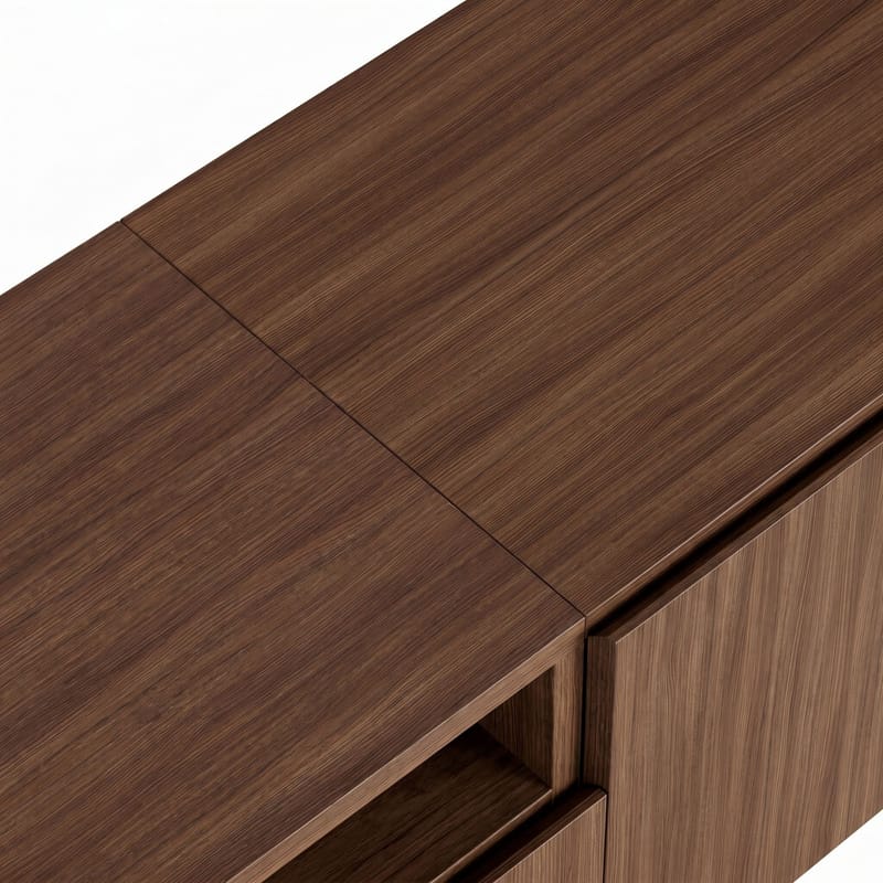 Arvold TV-bänk 160x50x35 cm - Milano Walnut och svart - Möbler - TV- & Mediamöbler - TV bänk & mediabänk