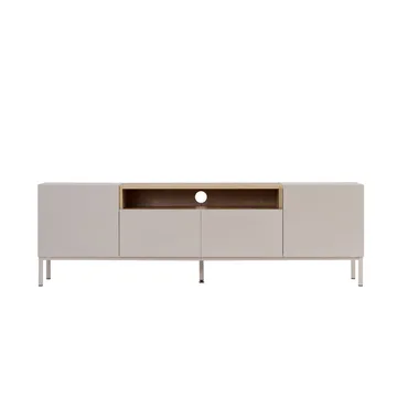 Arvold TV-bänk 160x50x35 cm - Sandstone och Sapphire Oak - Möbler - TV- & Mediamöbler - TV bänk & mediabänk