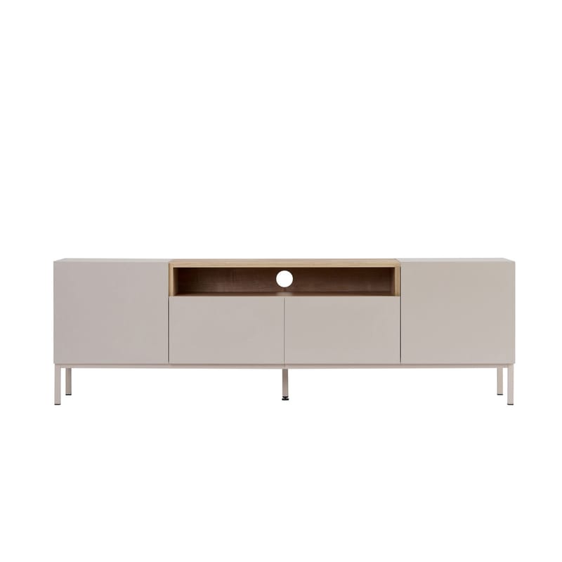 Arvold TV-bänk 160x50x35 cm - Sandstone och Sapphire Oak - Möbler - TV- & Mediamöbler - TV bänk & mediabänk