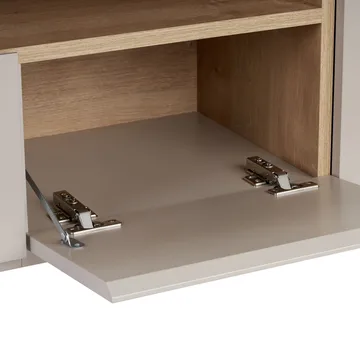 Arvold TV-bänk 160x50x35 cm - Sandstone och Sapphire Oak - Möbler - TV- & Mediamöbler - TV bänk & mediabänk