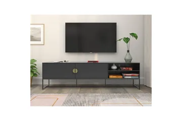 Asia Golvstående TV-bänk 180 cm med Förvaring i Målat Trä - Antracit - Möbler - TV- & Mediamöbler - TV bänk & mediabänk