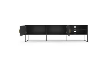 Asia Golvstående TV-bänk 180 cm med Förvaring i Målat Trä - Antracit - Möbler - TV- & Mediamöbler - TV bänk & mediabänk