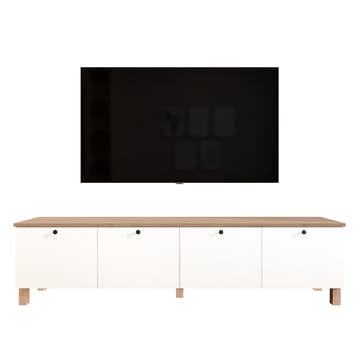 Avero TV-bänk 180x45,6x34,1 cm - Vit och ek - Möbler - TV- & Mediamöbler - TV bänk & mediabänk